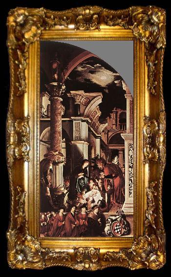 framed  HOLBEIN, Hans the Younger The Oberried Altarpiece (right wing) sf, ta009-2